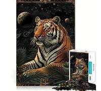 Tiger Tarot Card 1000 Piece Jigsaw Puzzle for Teenagers Smart Toy Bonding Time Accurate Cut Art Collection Piece 38x52cm