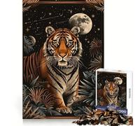 Tiger Tarot Card 1000 Pieces Jigsaw Puzzles for Teenagers Boost Memory Stress Release Premium Cut Cherished Gift 50x75cm