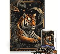 Tiger Tarot Card 1000 Pieces Jigsaw Puzzles for Teenagers Recall Upgrade Relaxing Fun Clear Cut Seasonal Gift 50x75cm