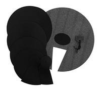 TIGER TDA35-BK Drum Kit Silencer Pad Set - Mute Pads Set for Rock Size Acoustic Drums