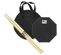 TIGER TDA4-5B Drum Practice Pad with 5B Hickory Drum Sticks