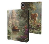 Tiger Temple Boat Water Lilies Case Compatible with iPad 10th (10.9in) 9th / 8th / 7th Generation (2021/2020/2019)