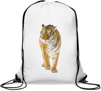 Tiger the ultimate natural predator Gym Sack Casual Drawstring Bag White