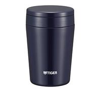 Tiger thermos vacuum insulation soup jar 380ml warm lunch box wide-mouth round-bottom indigo blue MCL-B038-AI