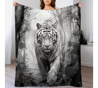 Tiger Throw Blanket Flannel Blankets Soft Warm Printed Blanket for Bed, Couch And Sofa for Kids Teen Young Boys Girls, 150×200cm