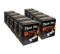 Tiger Tim 400 Sachet Firelighters Mess-Free Safe Odourless Instant Fire Starter for Wood Burners Barbecues Stoves Grills Campfires