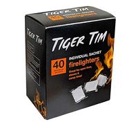 Tiger Tim Stove Fire Lighters In A Box, 40 In A Tub