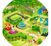 Tiger Town Fair Race Track Mini Tuff Tray Mat Insert, 60 x 60 cm, Ideal for Mini Tuff Spot, Tuff Tray NOT Included