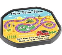 Tiger Town Farmyard Race Game Vinyl Tuff Tray Insert - 60 x 60 cm - Ideal for Mini Tuff Spot Tuff Tray - Tuff Tray NOT Included