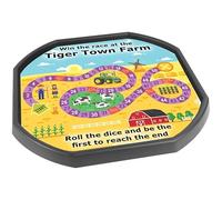 Tiger Town Farmyard Race Game Vinyl Tuff Tray Insert - 86 x 86 cm - Ideal for Large Tuff Spot Tuff Tray - Tuff Tray NOT Included