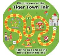 Tiger Town Funfair Game Vinyl Tuff Tray Insert - 60 x 60 cm - For Mini Tuff Spot Tuff Tray