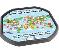 Tiger Town 'Race Around The World' Game Vinyl Tuff Tray Insert - 60 x 60 cm - Ideal for Mini Tuff Spot Tuff Tray - Tuff Tray NOT Included