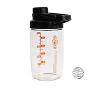 Tiger Training Cleanshake the Original Odor Free Glass Protein Shaker Bottle 700ml - Dishwasher Safe - No More Bad Smells - Easy Clean - Mixer Ball Included - BPA Free - Matt Black and Orange
