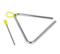 TIGER TRI7-MT 15CM (6") Heavy-Duty Steel Triangle Instrument, Complete with Rubberised Handle and Beater, Ideal for Early Development of Rhythm and Primary School Use