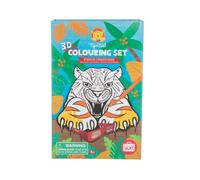 Tiger Tribe Fierce Creatures 3D Colouring Set & Drawing Set