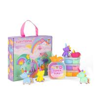 Tiger Tribe Claytopia Unicorn World | Air Dry Clay for Kids | Dough Modelling Play Set with Mini Sculpting Tool & Scene Accessories | Craft Kit Toys | Art & Learning Gifts for 4-8 Year Old Children