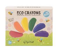 Tiger Tribe Eco Crayons - 6 Piece Soy & Beeswax Crayons For Toddlers, Rainbow Colouring Crayons For Children, My First Crayons, Toddler Crayons, Wedge Crayons For Little Hands