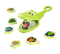 Tiger Tribe Croc Chasey (Catch A Frog) Game | 8 Piece Crocodile Bath Toy For Toddlers | Kids Water Toys | Toddler Gifts | Sustainably Made with Bioplastic | Age 12 Months +