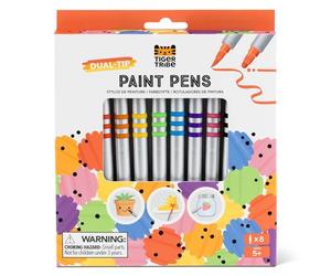 Tiger Tribe Dual-Tip Paint Pen Set, 8 Piece Double Ended Painting Pens