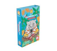 Tiger Tribe Fierce Creatures 3D Colouring Set & Drawing Set Tiger Tribe Multicolor