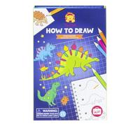 Tiger Tribe How to Draw (Dinosaur) - 14 pcs Dino Drawing Set with Step by Step Guide, Sketch Book, Pencils & Accessories in Magnetic Box, Art & Stationery Gifts for Kids, Age 6 Years +
