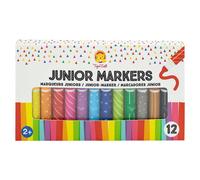 Tiger Tribe Junior Markers - 12 Piece Markers For Kids Tiger Tribe Multicolor