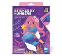 Tiger Tribe Mermaid Friends Sticker By Numbers | Underwater Mosaic Art Activity Set | Compact Magnetic Travel Case | Kids Learning Recognition Toy | Creative Motor Craft Gift for Children Ages 4-7