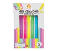 Tiger Tribe Neon Gel Crayons | Kids Twist Up Crayon Packs with 5 Bright Colours | Colouring & Drawing Set for Children Age 3+| Art & Crafts Stationery Supplies | Creative Gifts for Toddlers