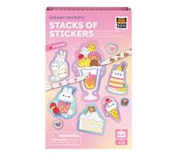 Tiger Tribe Scented Stacks of Stickers (Dreamy Desserts) - Kids Sticker Set with Markers, Includes Magnetic Box For Storage, Fun Crafting & Stationery Activities, Gifts For Children, Age 4 Years Old +