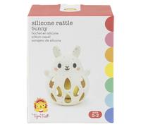 Tiger Tribe Silicone Bunny Baby Rattle Sensory & Teething Toys, Made with Non-Toxic Food-Grade Silicone, Suitable from Birth