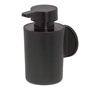 Tiger Tune Soap Dispenser, No Drilling Required Thanks to 3M Self-Adhesive Backing System, Optional Mounting with Screws and Plugs, Black Metal Brushed, Black, 6.8 x 12.3 x 10.9 cm