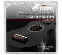 TIGER UAC14-CBN Fluorocarbon/Carbon Ukulele Strings Set for Soprano an