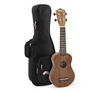 TIGER UKE12-NT-PD Soprano Ukulele with Padded Gig Bag - Starter Pack for Schools, Adults and Children - Natural