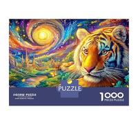 Tiger Under A Cosmic Spiral 1000 Piece Jigsaw Puzzle The Forest King Great Present for Kids & Adults 38x26cm/1000pcs