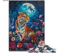 Tiger Under The Moon 1000 Piece Jigsaw Puzzle for Adults Teens, Relax Games Is Ideal As A Gift for The Whole Family (50x75cm)