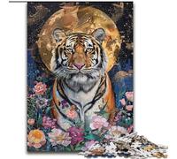 Tiger Under The Moon 1000 Piece Jigsaw Puzzles for Adults & Teens, Relax Games Enhance Love between Couples for Age 14 (50x75cm)