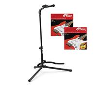 Tiger Universal Guitar Stand with 2 Packs of Electric Guitar Strings Black