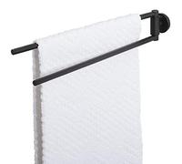 Tiger Urban Towel Rail with 2 arms, Black, 5 x 7.5 x 45 cm