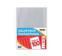 Tiger Value A4 Punched Pockets X 100