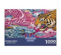 Tiger Vs. Loong Jigsaw Puzzles Great Gift for Adults 1000 Piece Challenging Games Home Decoration Wild Animal Jigsaw Puzzle for Adults And Kids 38x26cm/1000pcs