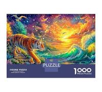Tiger Walking by Cosmic Waves 1000-Piece Jigsaw Puzzle The Forest King Educational Toy for Kids & Adults 38x26cm/1000pcs