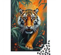 Tiger Wall Art Print-4 Jigsaw Puzzles Puzzle for Adults Kids. 1000 Pieces Whimsical Challenge Toy Educational Games Home Decoration for Adults& Kids Age 14 Years Up 52x38cm/1000pcs