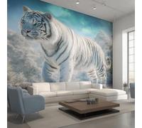 Tiger Wallpaper, Wild Animal Wildlife Wall Mural, Bedroom Wallpaper for Living Room, Home Decor, Photo Wall Paper, 200 x 140 cm 3I&XA