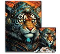 Tiger Warrior 1000-Piece Jigsaw Puzzle Wooden Jigsaw Puzzles for Adults for Teenagers & Teens, Ideal Birthday 50x75CM/19.68x29.52inch