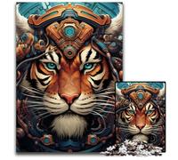 Tiger Warrior 1000Pc Adults Jigsaw Puzzle cardboard Jigsaw Brain-Challenging DIY Decorative Game, Family Interactive Toy 26X38CM/10.23x14.96inch