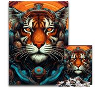 Tiger Warrior 1000Pc Adults Jigsaw Puzzle Jigsaw Puzzles Relaxing Entertainment, Home Decor 26X38CM/10.23x14.96inch