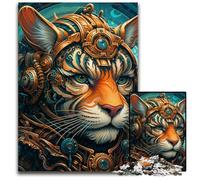 Tiger Warrior JigsawPuzzle 1000 Pieces for Adults Challenging Puzzles Challenging DIY Brain Teaser for Teenagers 26X38CM/10.23x14.96inch
