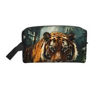 Tiger Water-Resistant Travel Toiletry Organizer Bag, Large Capacity Portable Cosmetic Storage for Gym/Daily Essentials