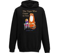 Tiger Who Came On Tea World Book Day Hoodie, Funny Math Number Day Teacher Gifts School Adults Unisex Hood Top(S, Black)