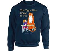 Tiger Who Came To Tea Jumper Funny World Book Day 2025 Novel Day Teacher Gifts Festive Unisex Adults Sweatshirts Top(L, Navy)